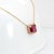 Ruby Pendant Necklace With Attached Chain, Natural Diamonds Halo: Solid 14k Gold For Sale In Columbus - Image 6 of 7