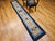 Textile Antique Chinese Peking Runner, Hand-Knotted Wool, Ivory & Navy, 1880s, 2' x 10' For Sale - Image 7 of 9