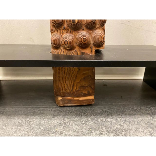 Wood Monumental Wooden Totem Sculpture Circa 1950 For Sale - Image 7 of 11