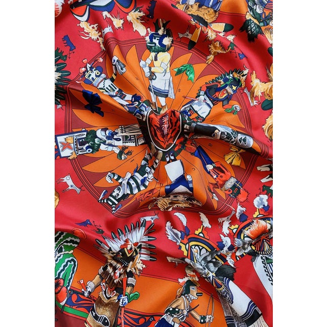 1970s Vintage Hermès Kachina Scarf For Sale - Image 5 of 5