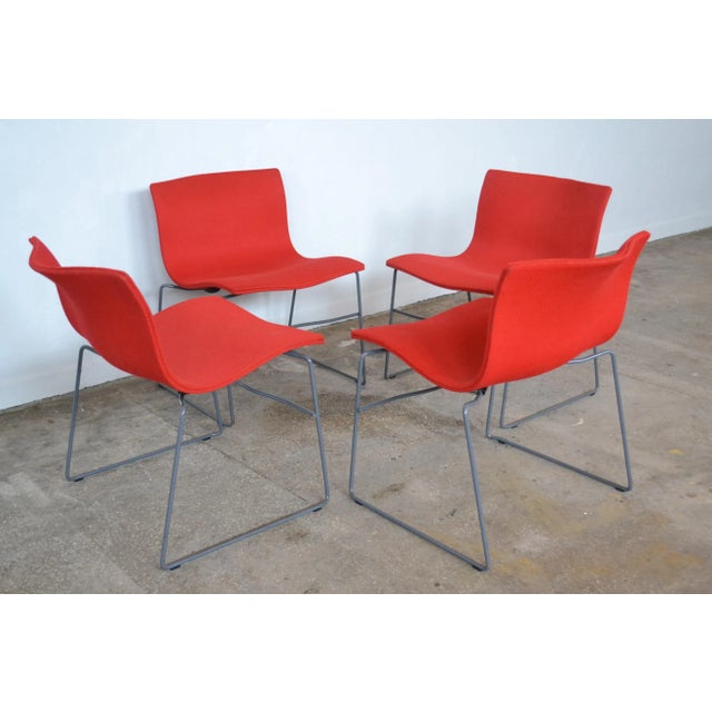 - Set of four chairs from Knoll - Designed by Massimo and Lella Vignelli in the 1980s - Chairs in fully original condition...