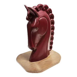 Viktor Schreckengost Styled Fiberglass Horse Bust on Hardwood Base