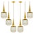 Brass and Glass Cascade Fixtures from Staff, 1960s, Set of 2 For Sale - Image 6 of 6