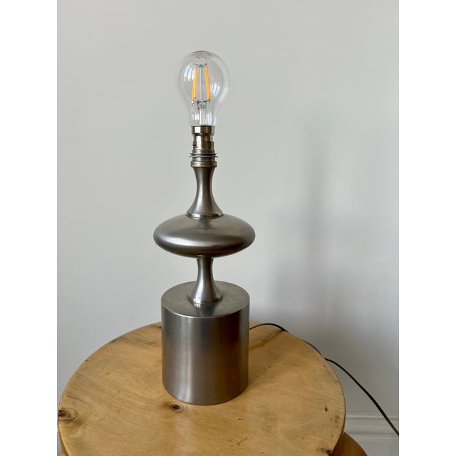 Gray Sculptural Table Lamp by Philippe Barbier, France, 1960s For Sale - Image 8 of 11