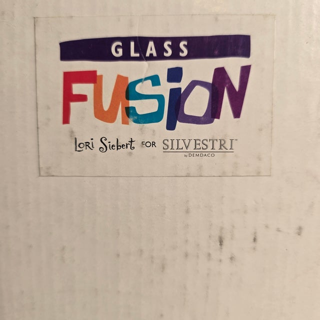 Glass Black Cat Hand Blown Glass Plate Lorie Seibert Silvestri by Demdaco 2007 For Sale - Image 7 of 7