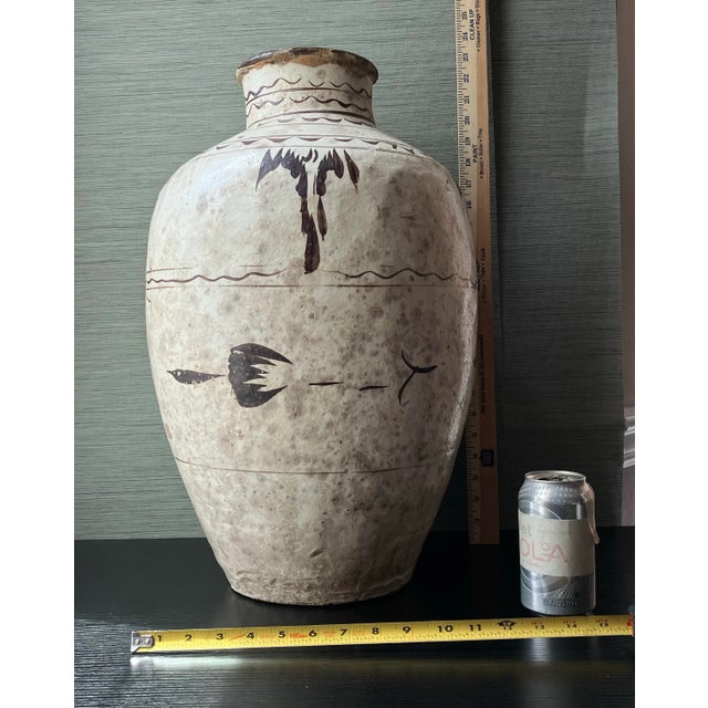 Antique Tall Chinese Cizhou Ware Wine Jar/Vessel/ Vase For Sale - Image 12 of 12