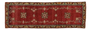 Vintage Turkish Oushak Runner - 03'11 X 11'10