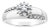 Half Carat Diamond Engagement Ring 14k White Gold, Size 9 For Sale