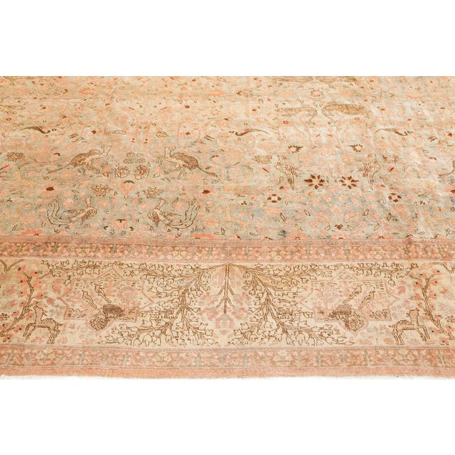 Authentic Persian Tabriz Handmade Wool Rug For Sale - Image 9 of 9