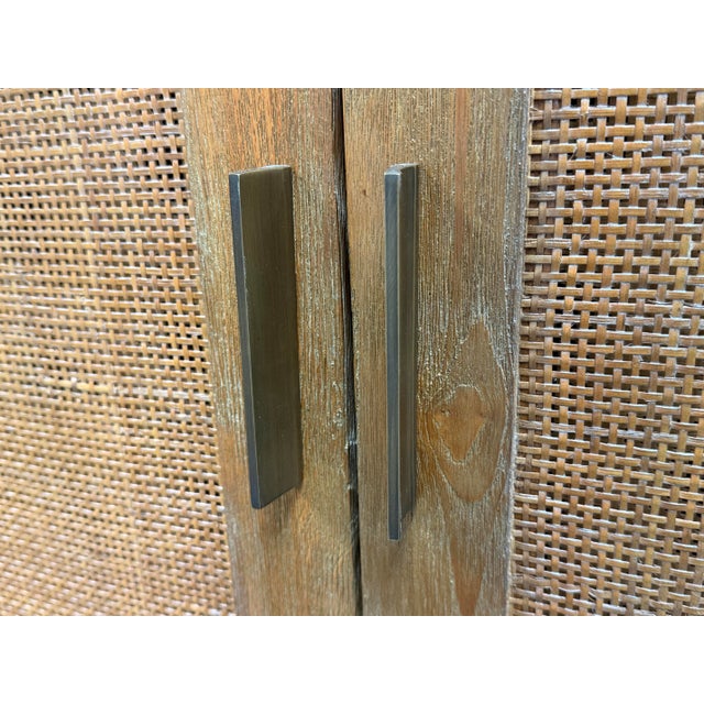 Brown Crate & Barrel Blake Two-Door Storage Cabinet For Sale - Image 8 of 12