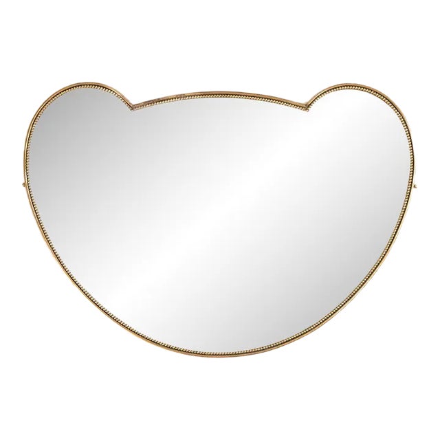 1950s Italian Brass Mirror For Sale