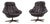 Danish Swivel Lounge Chairs in Leather by H.W. Klein for Bramin, Denmark, 1970s, Set of 2 For Sale