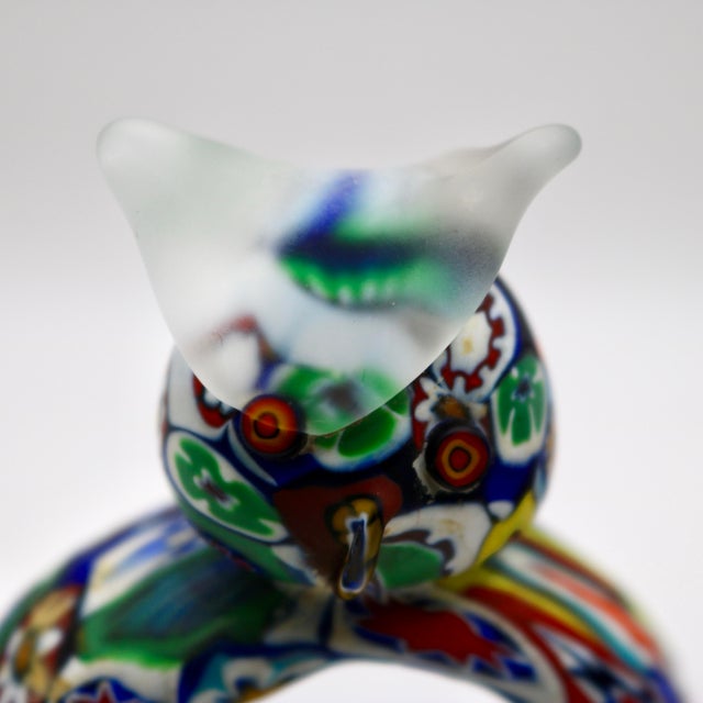 Mid-Century Murano Millefiori Glass Owl Napkin Rings - A Pair For Sale - Image 13 of 14