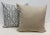 Pair of 20" Square Pillows With a Classic Gray & Pink Geometric Pattern - Made in UK. Measures 20" X 7" X 20" This pair of...