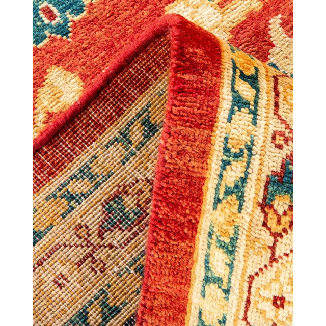 Vintage Traditional Hand Knotted Wool Area Rug, Orange - 7'10" X 10'1" For Sale In New York - Image 6 of 9