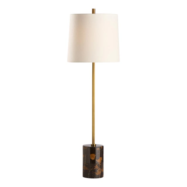 Lambeth Table Lamp - Brown Marble For Sale