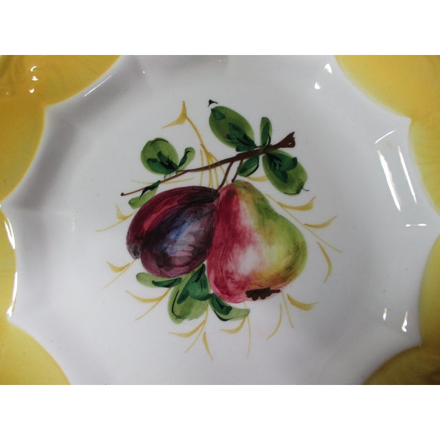 Ceramic 1970s Italian Hand-Painted Fruit Plates- Set of 8 For Sale - Image 7 of 11
