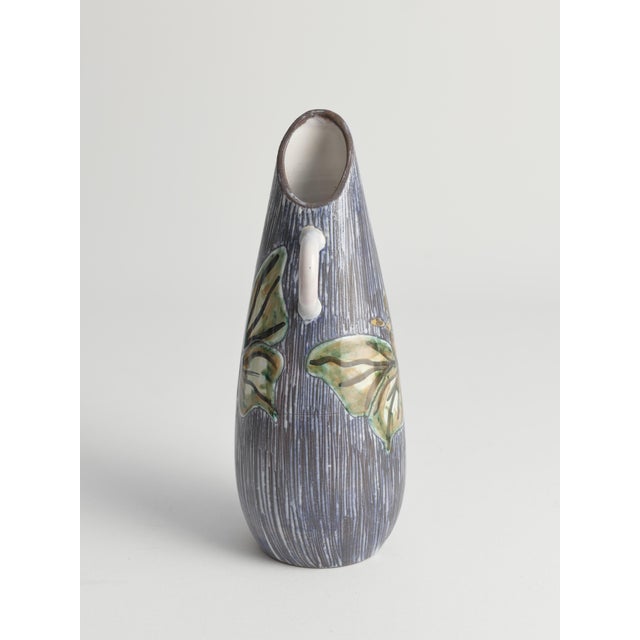Mid-Century Modern Stoneware Vase with Sgraffito and Butterflies, Sweden, 1950s For Sale - Image 18 of 18