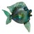 Vintage Hand Blown David Tate Studio Glass Iridescent Green Gold Fish Sculpture For Sale