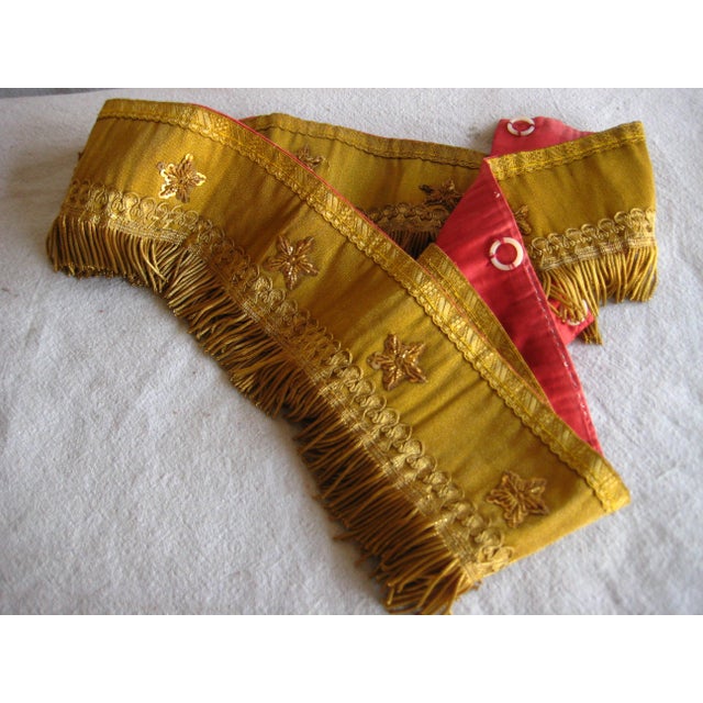 This lovely piece is typically what was used in french Catholic church during the 18 hundreds , this kind of textiles is...