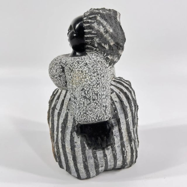 African Early 20th Century Shona Stone Woman Sculpture In The Style of Colleen For Sale - Image 3 of 8