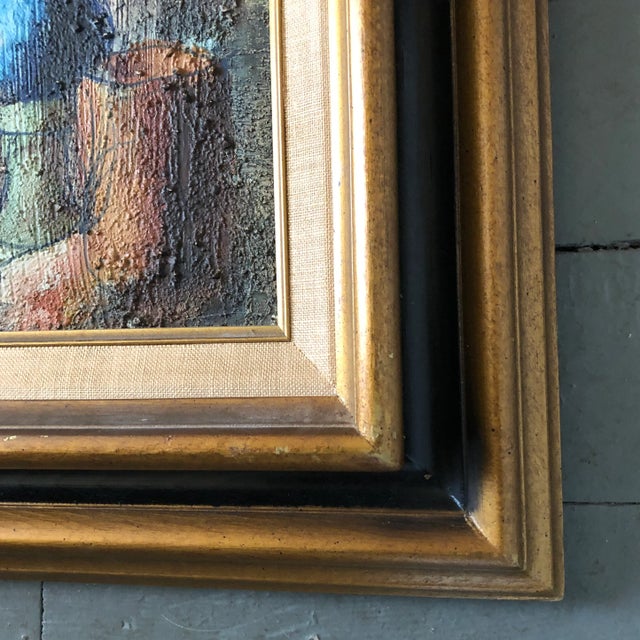 Mid-Century Modern Vintage Original Mid Century Modern Still Life Painting Original Frame Signed For Sale - Image 3 of 5