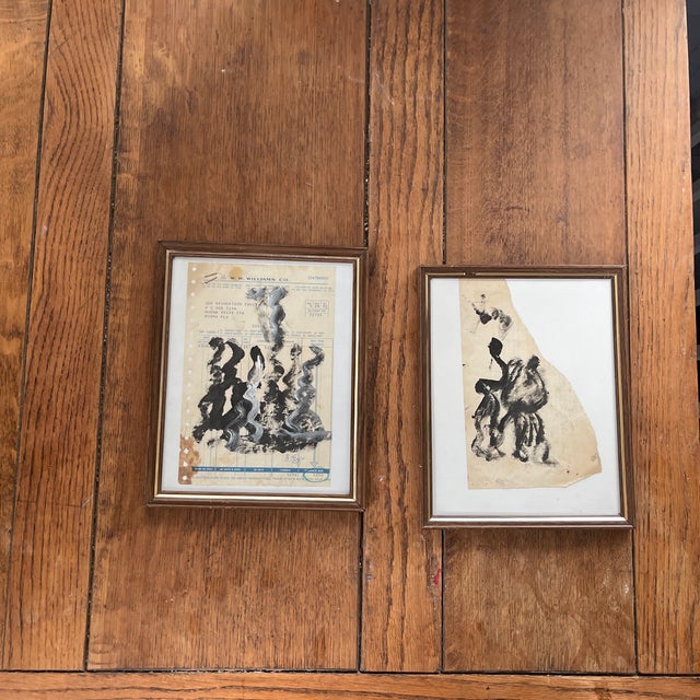 Purvis Young Two Purvis Young Artwork, Framed 10.24x8.25x.5 In. Each, One Signed and One Is Dated 3/29/72,Cert. Of Auth. , Mid Century Modern - Set of 2 For Sale - Image 4 of 5