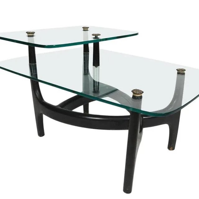 Mid-Century Modern Mid-Century Modern Glass Top Side Tables - a Pair For Sale - Image 3 of 5