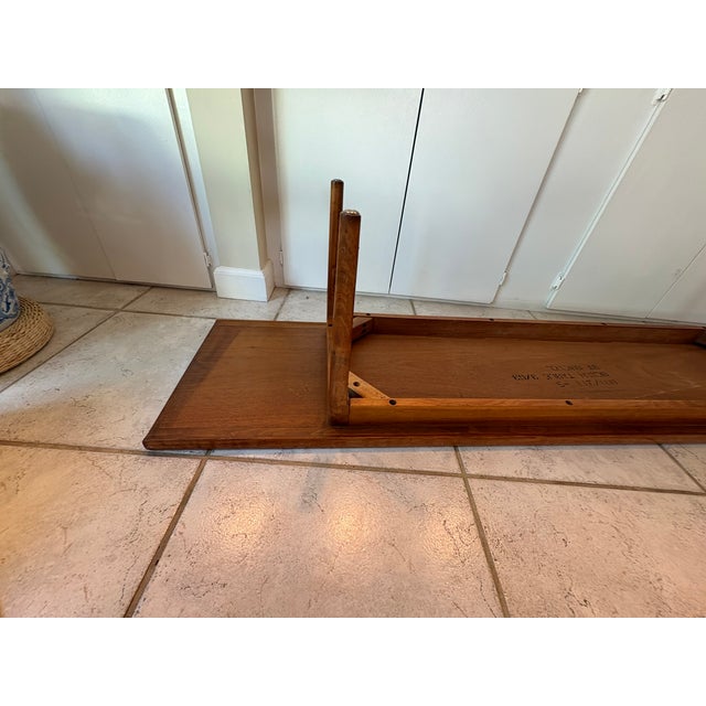 Brown Vintage Mid Century Modern Drexel Declaration Solid Walnut Bench / Coffee Table by Kipp Stewart For Sale - Image 8 of 16