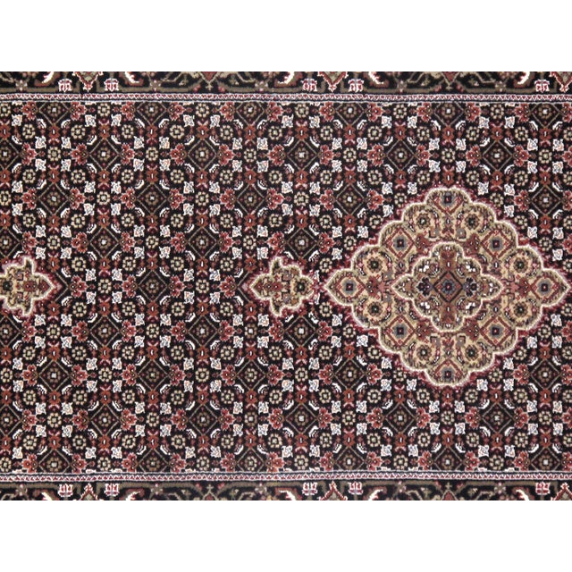 Pasargad NY Indian Tabriz Mahi Design Silk & Wool Rug - 2'6" X 10'2" For Sale - Image 4 of 5