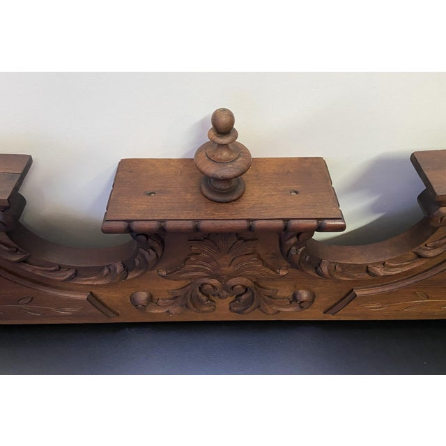 19th Century French Architectural Pediment in Cornice and Carved Wood, 1890s For Sale - Image 5 of 14