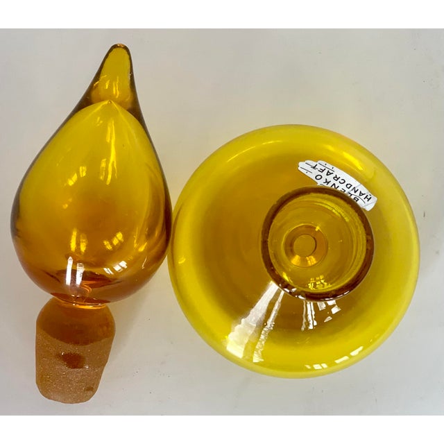 Rare MidCentury Modern Blenko Blown Art Glass Miniature Decanter in