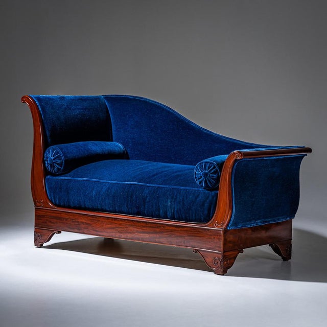 Antique French Chaise Lounge, 1830 For Sale - Image 3 of 12