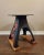 One of a Kind American Folk Art Industrial Cast Iron Anvil Stand Now Steampunk Table Stool With Devil Painting For Sale - Image 13 of 18