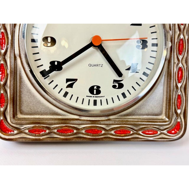 Vintage Ceramic Kitchen Wall Clock from Kienzle, 1960s For Sale - Image 6 of 11
