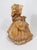 Yellow Antique Wax-Over Papier-Mâché Bonnet Doll Figure With Ceramic Face, 11” For Sale - Image 8 of 12