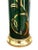 Early 20th Century Early 20th Century Vintage Emerald Green Gold Decorated Cylinder Shape Table Lamps- a Pair For Sale - Image 5 of 9