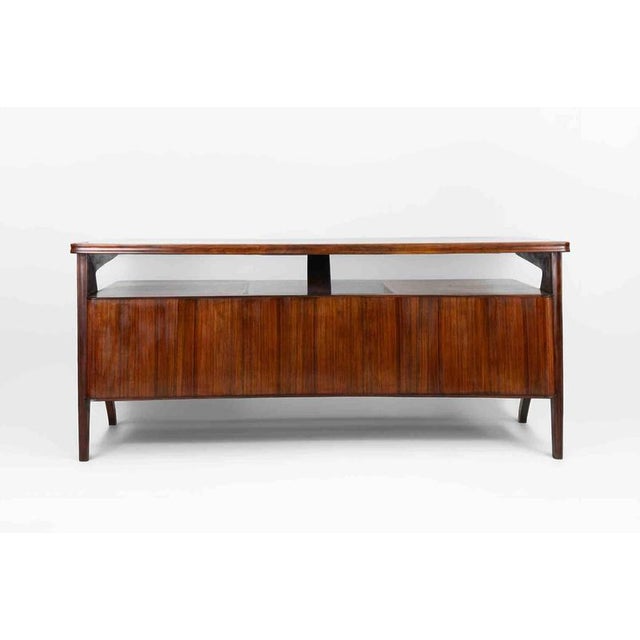 Wood Mid-Century Desk attributed to Vittorio Dassi, 1950s For Sale - Image 7 of 13
