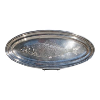 Fish Server Silver Plate Circa 1900 Marked W. .M. . F. N. For Sale