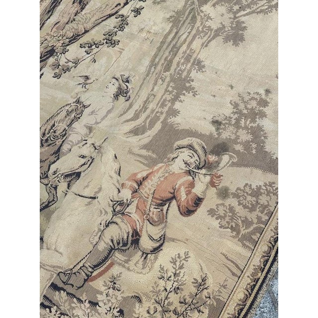 Vintage French Jacquard Tapestry Panel in the style of Aubusson, 1940s For Sale - Image 15 of 18