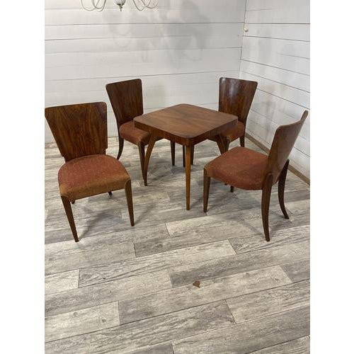 Spiderleg Table and Chairs by Halabala, Set of 5 For Sale - Image 16 of 16