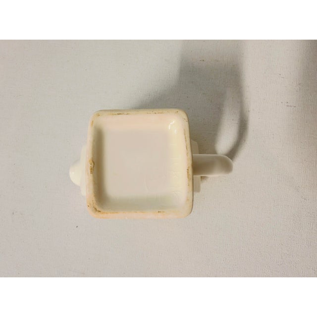 Vintage Art Deco Floral and Gold Design Creamer , No Cracks or chips, some cracked glazed . with handle 5"L X 2.75"D X 3.5"H