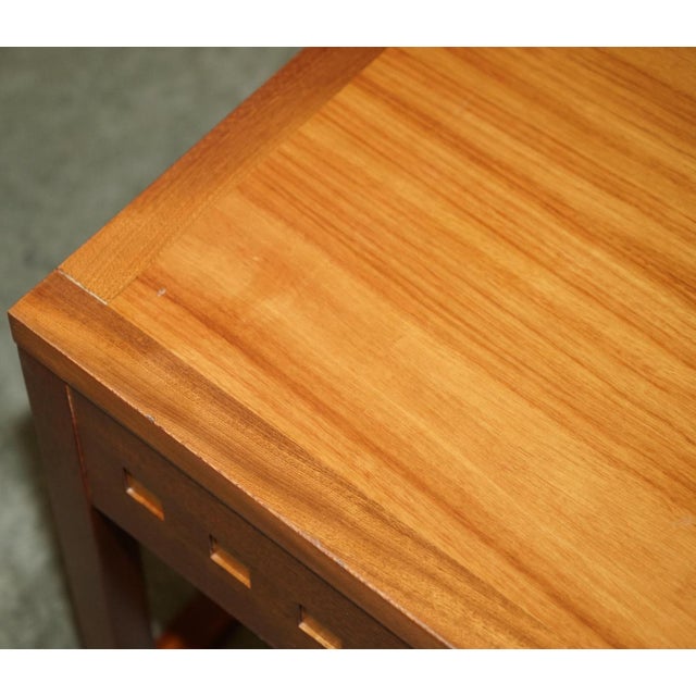 Modern Cherry and Teak Wooden Side Tables, Set of 2 For Sale - Image 12 of 14