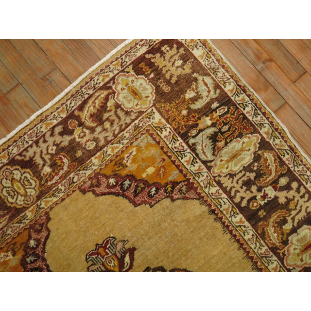Antique Turkish Rug in Ivory and Gray For Sale - Image 11 of 18