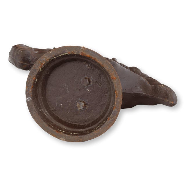 Traditional Cast Iron Horse Head Sculpture For Sale - Image 3 of 5