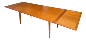 Hans Wegner for Johannes Hansen Model Jh-570 Teak & Oak Extendable Dining Table, Denmark, 1950s