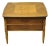 Lane Mid Century Modern Walnut 2 Drawer Lamp End Table With Burlwood Inlay Top For Sale