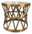 Neo-Classical Campaign Style Tambour Drum Form Brass Side Table Att. Sarreid For Sale