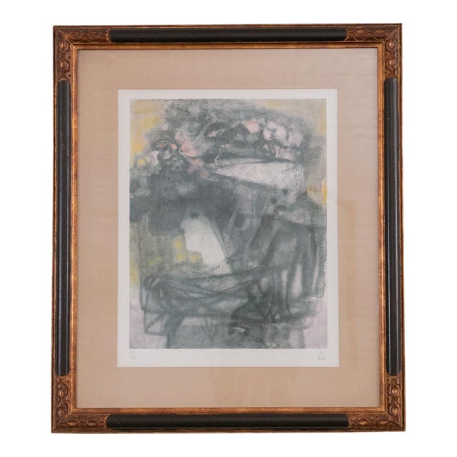 Mid 20th Century Hector Poleo (Venezuela) Chapeau Rose Color Lithograph Signed For Sale