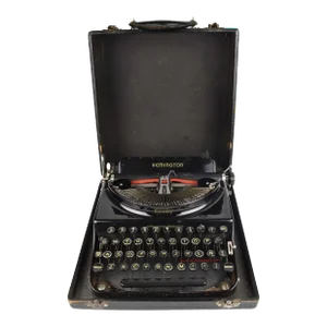 Mid 20th Century Early Remington Envoy Typewriter With Case Spanish Language
